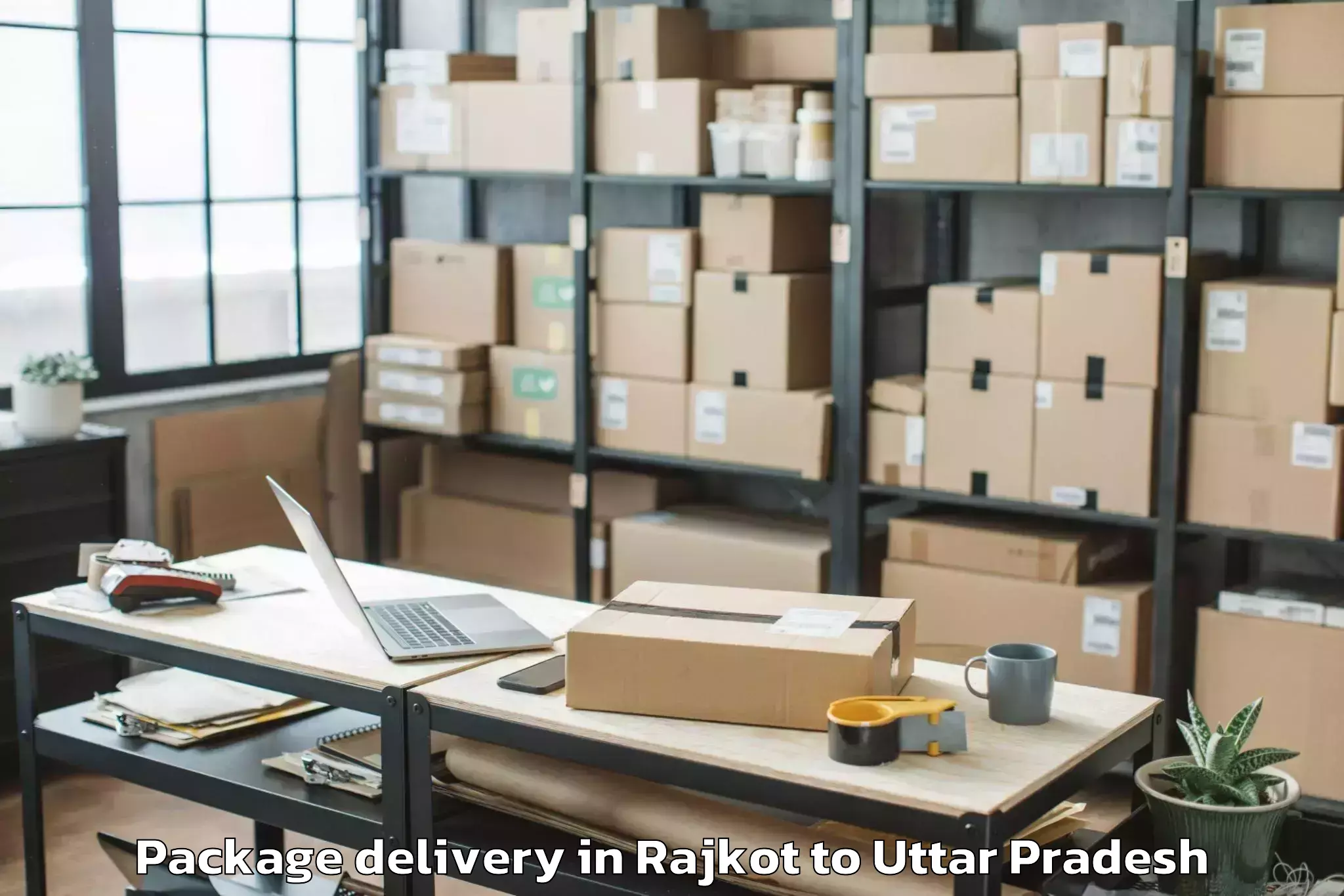 Top Rajkot to Teerthanker Mahaveer Universit Package Delivery Available